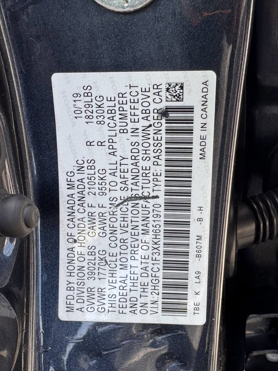 Used 2019 Honda Civic EX image 55