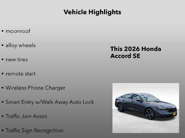 New 2026 Honda Accord SE image 15