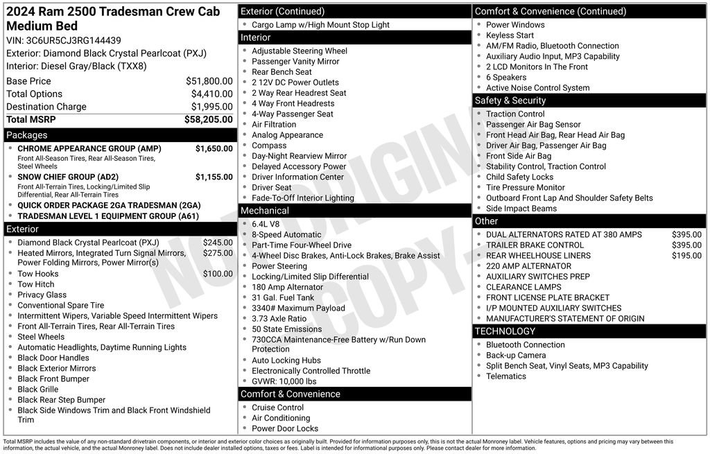 Used 2024 RAM 2500 Tradesman w/ Chrome Appearance Group image 32