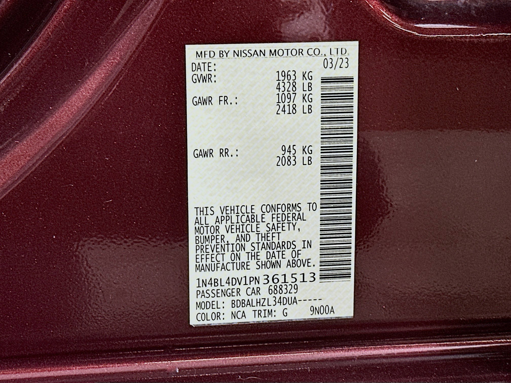 Used 2023 Nissan Altima 2.5 SV image 29