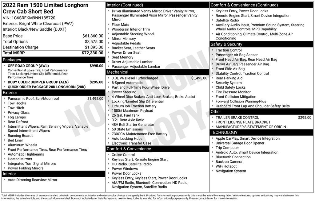 Used 2022 RAM 1500 Longhorn AWD/4WD image 37