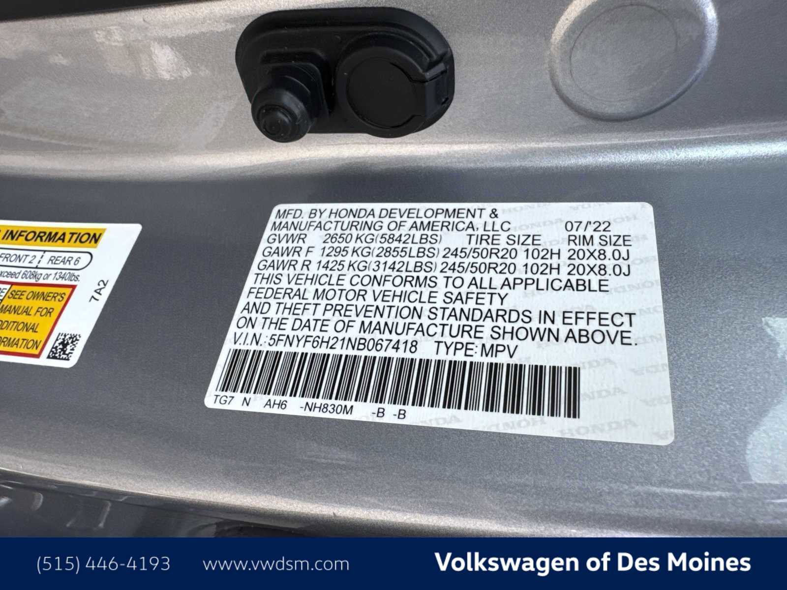 Used 2022 Honda Pilot Special Edition image 21