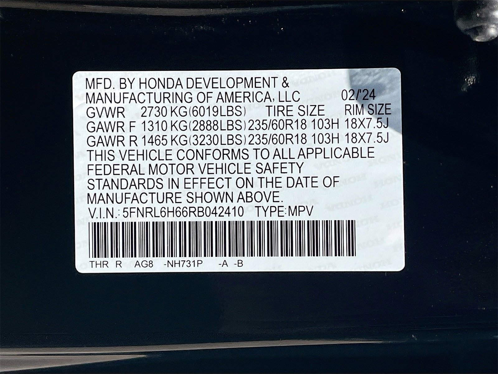 Used 2024 Honda Odyssey EX-L image 33
