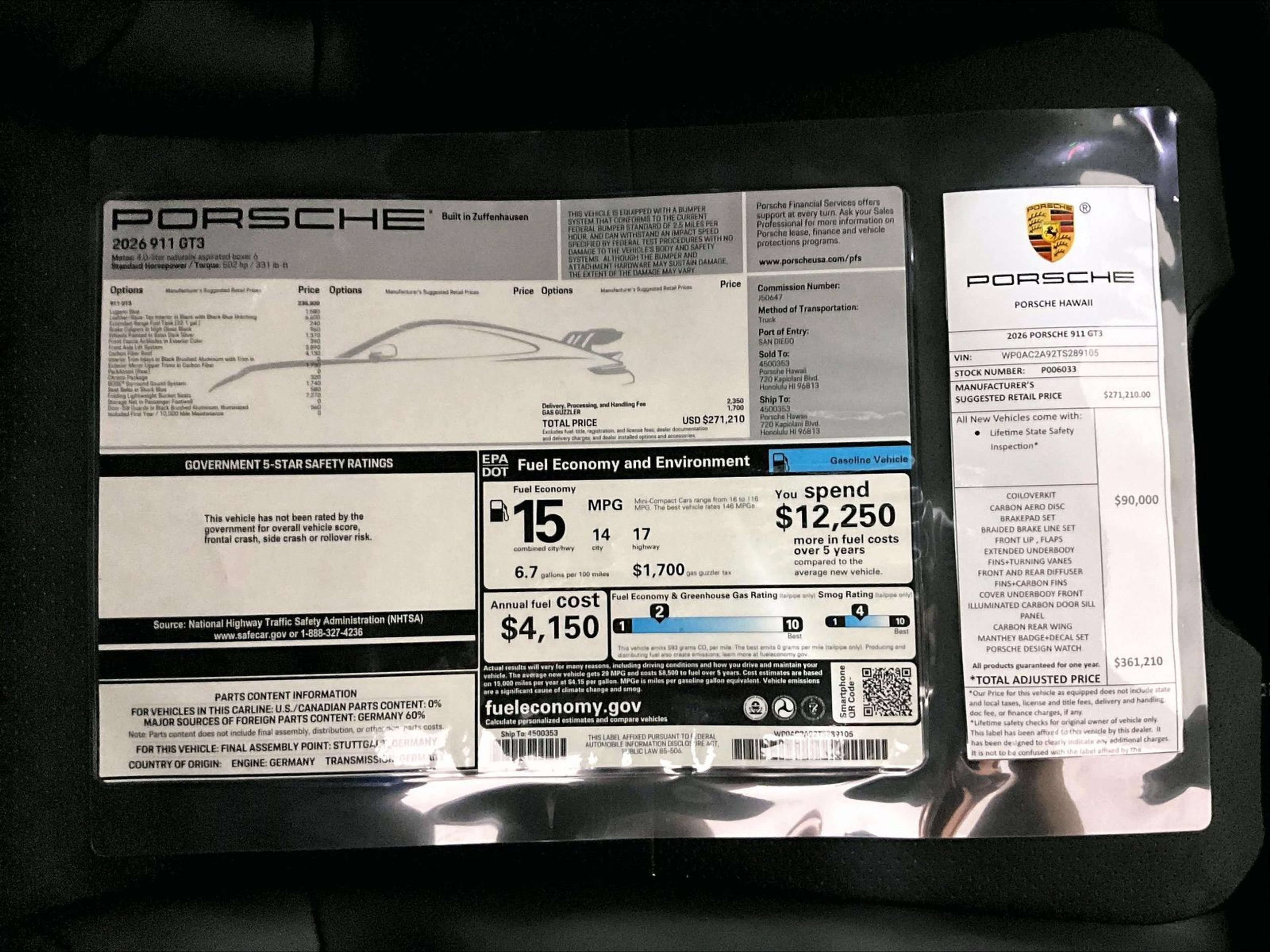 Used 2026 Porsche 911 GT3 RWD image 21