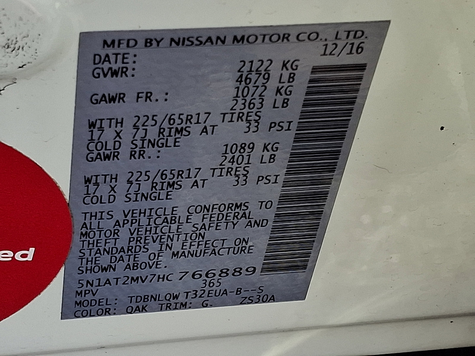 Used 2017 Nissan Rogue SV image 28