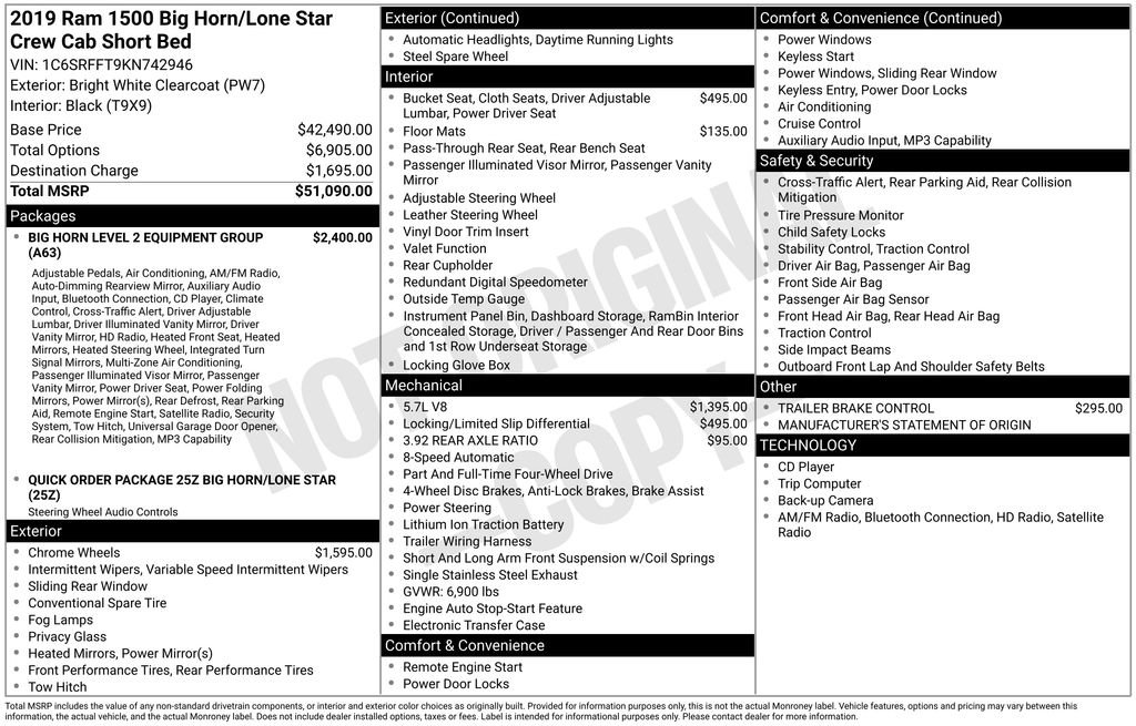 Used 2019 RAM 1500 Big Horn image 12