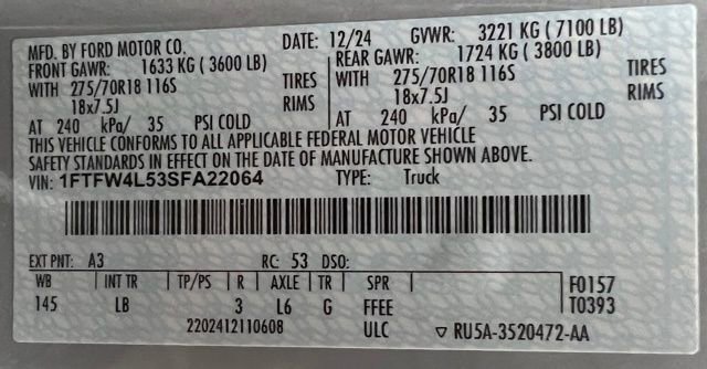 Used 2025 Ford F150 Tremor w/ Bed Utility Package image 63