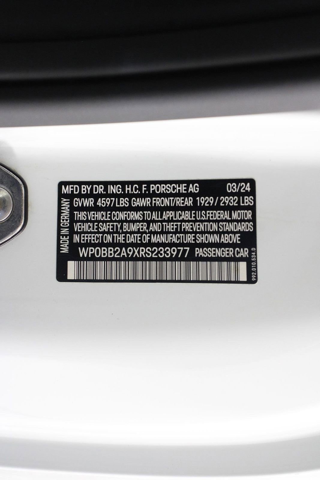 Certified 2024 Porsche 911 Targa 4S image 19