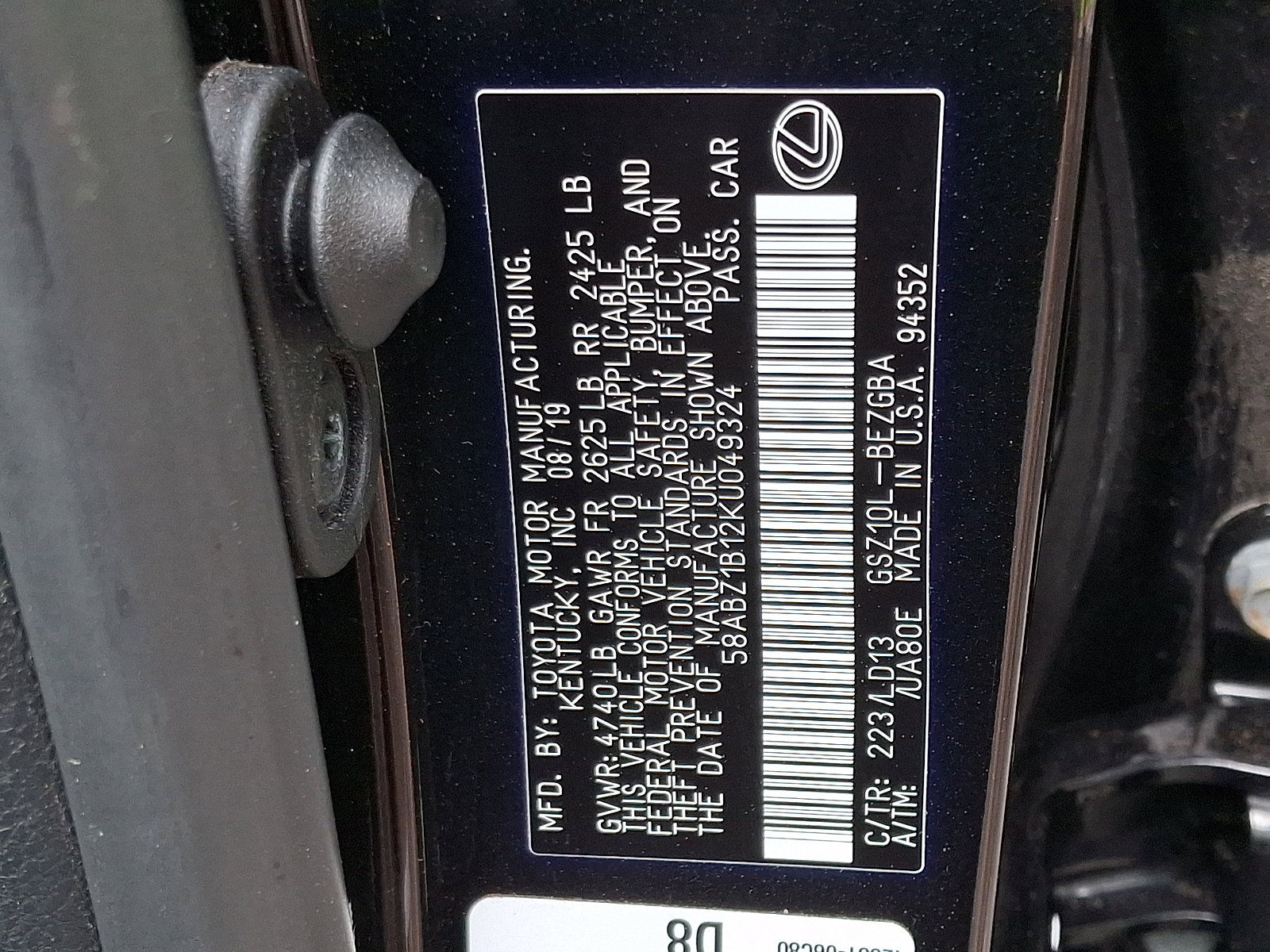 Used 2019 Lexus ES 350 w/ Premium Package FWD image 26