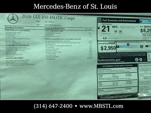 New 2026 Mercedes-Benz GLE 450 4MATIC Coupe image 4