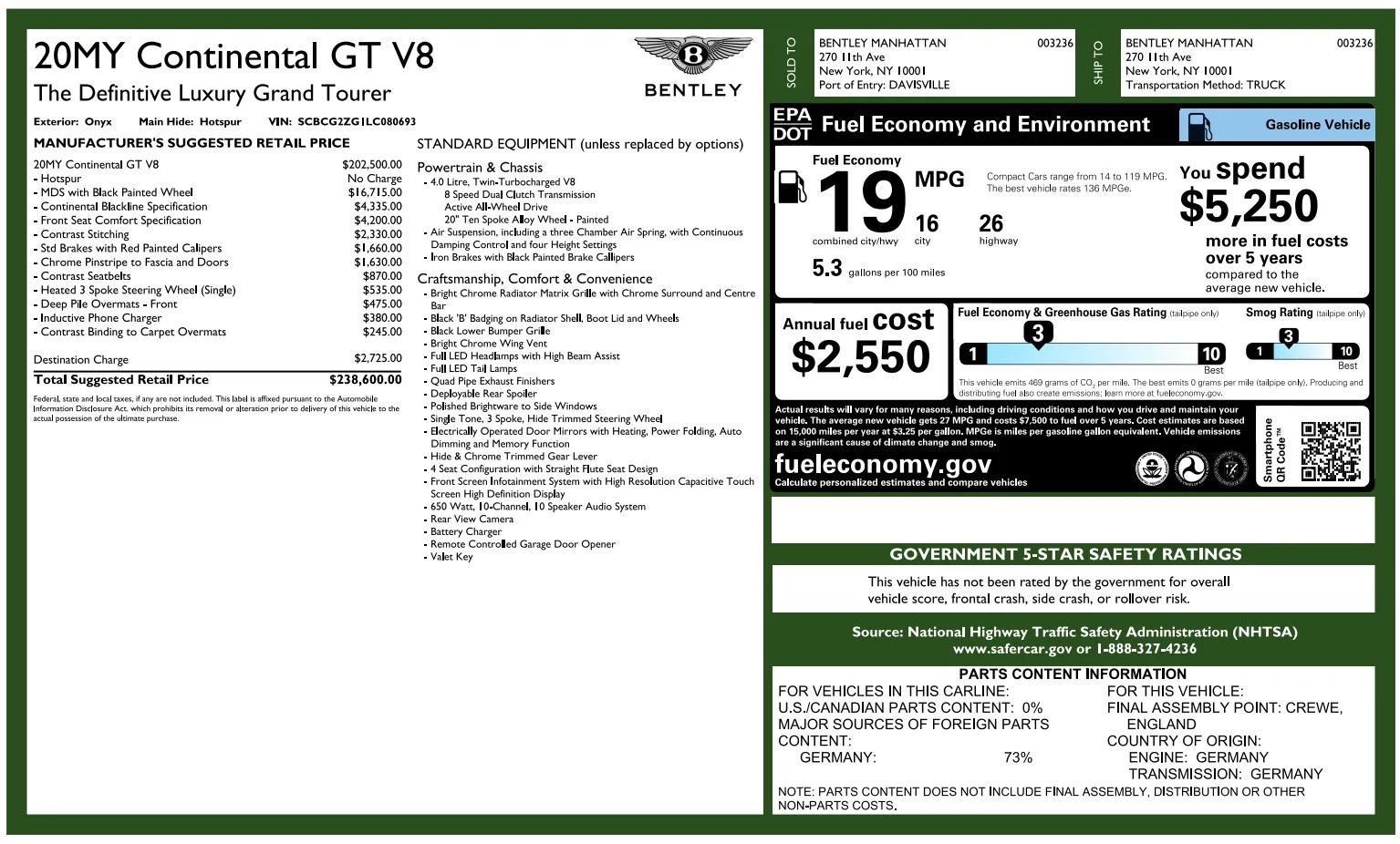 Used 2020 Bentley Continental GT AWD/4WD image 6