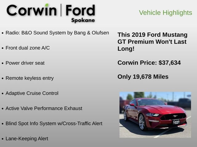 Used 2019 Ford Mustang GT Premium w/ Equipment Group 401A RWD image 6
