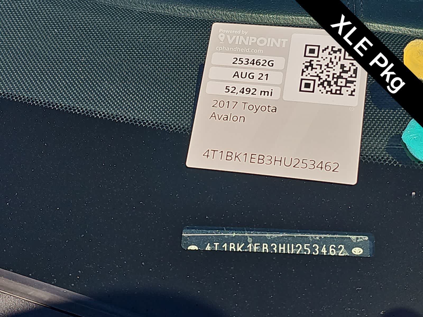Used 2017 Toyota Avalon XLE w/ Protection Package FWD image 25