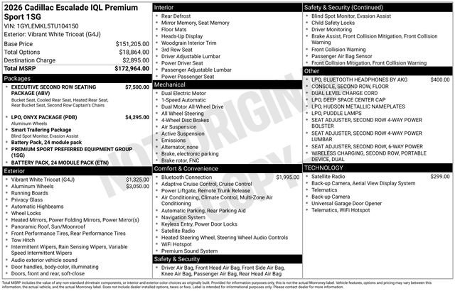 New 2026 Cadillac Escalade IQL Sport 2 AWD/4WD image 1