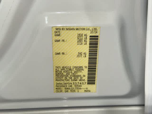 Used 2015 Nissan Altima 2.5 S w/ Power Driver Seat Package FWD image 13