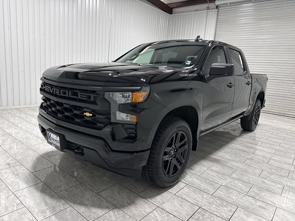 New 2026 Chevrolet Silverado 1500 Custom w/ Turbomax Blackout Package AWD/4WD image 1