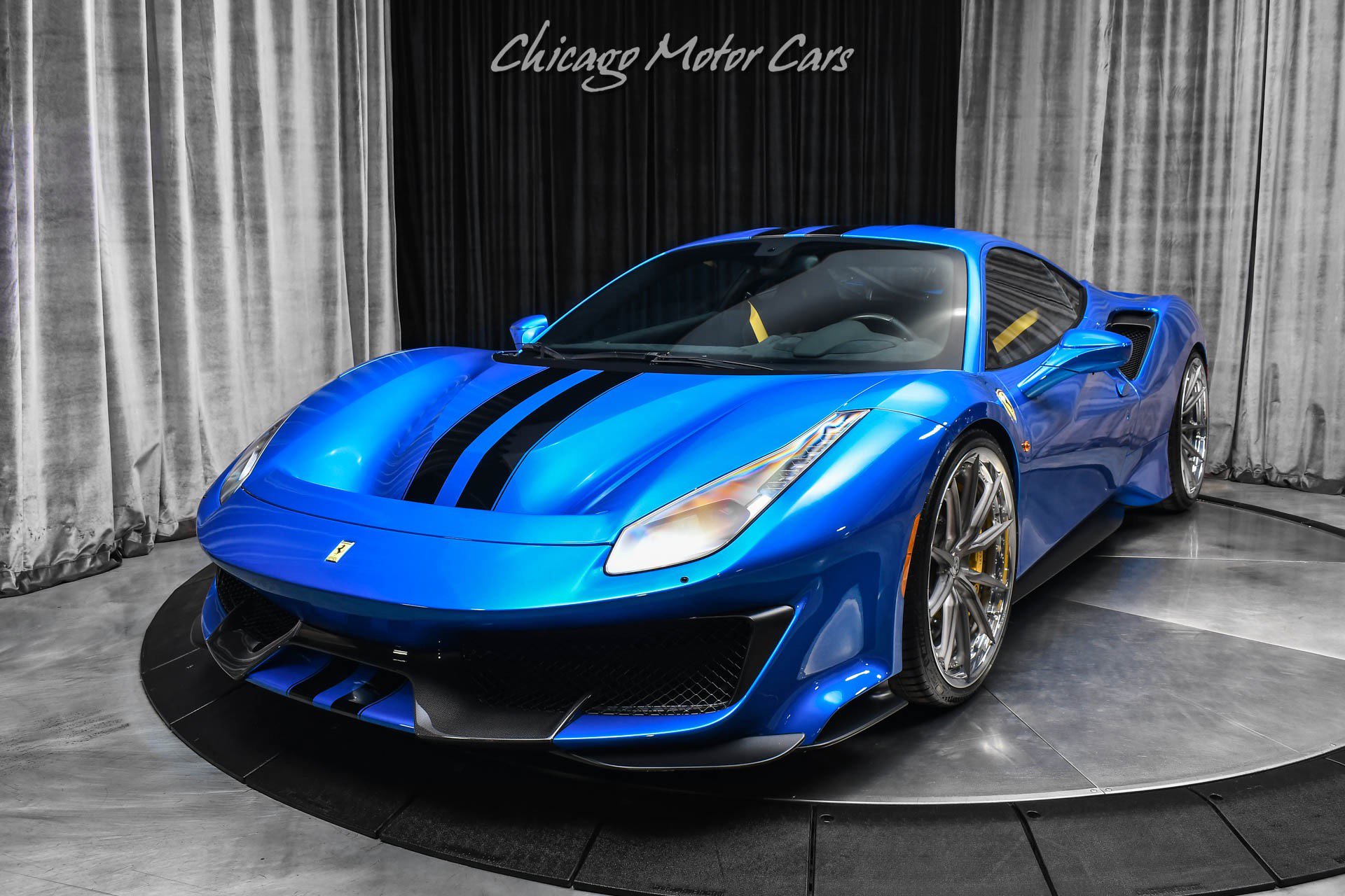 Used 2020 Ferrari 488 Pista Coupe Blu Corsa HRE Wheels Ful image 2