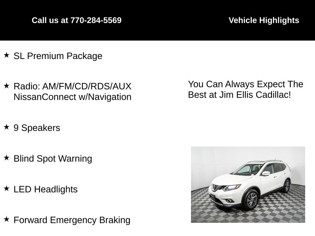 Used 2016 Nissan Rogue SL w/ SL Premium Package image 5