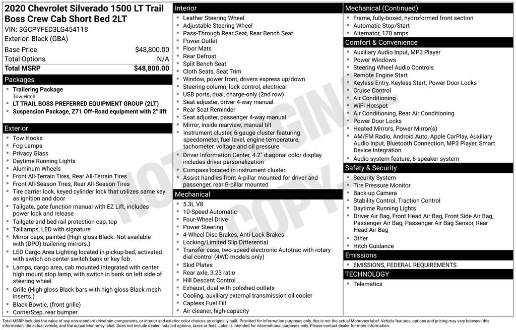 Used 2020 Chevrolet Silverado 1500 LT Trail Boss image 2