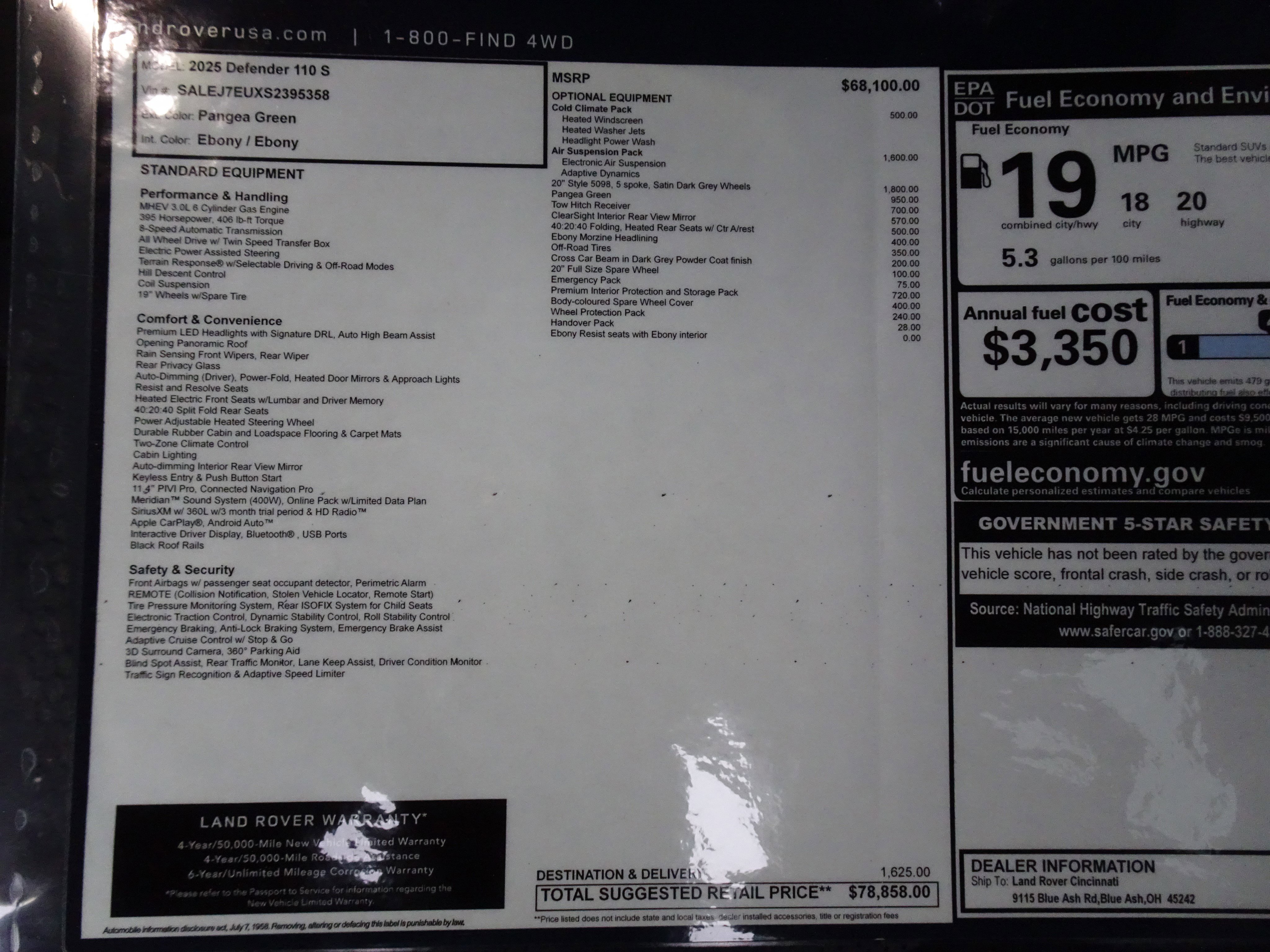 Certified 2025 Land Rover Defender 110 S image 7