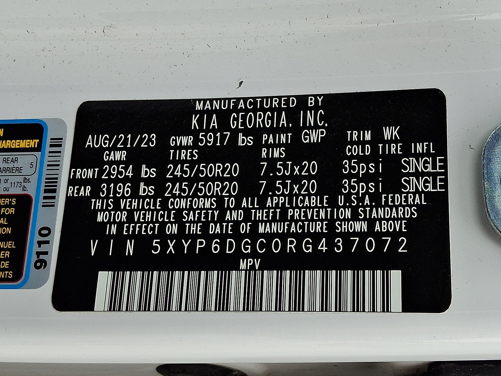Certified 2024 Kia Telluride S w/ S Sunroof Package AWD/4WD image 28