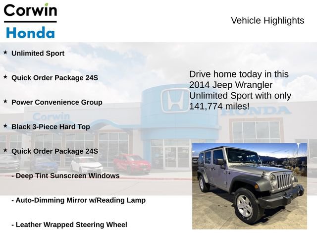 Used 2014 Jeep Wrangler Unlimited Sport w/ Quick Order Package 24S image 7