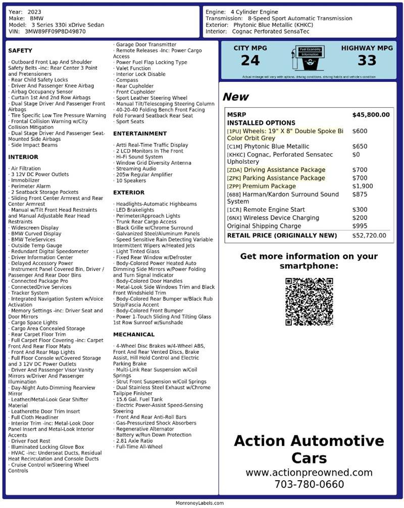 Used 2023 BMW 330i xDrive Sedan AWD/4WD image 2