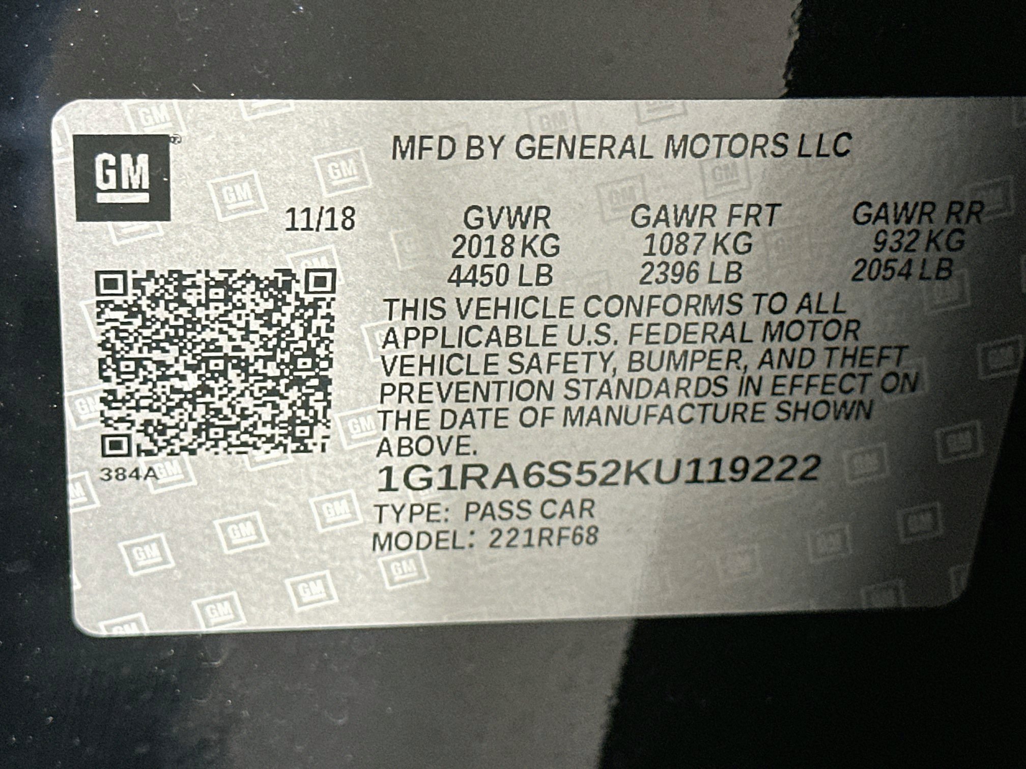 Used 2019 Chevrolet Volt LT w/ Power Convenience Package FWD image 12
