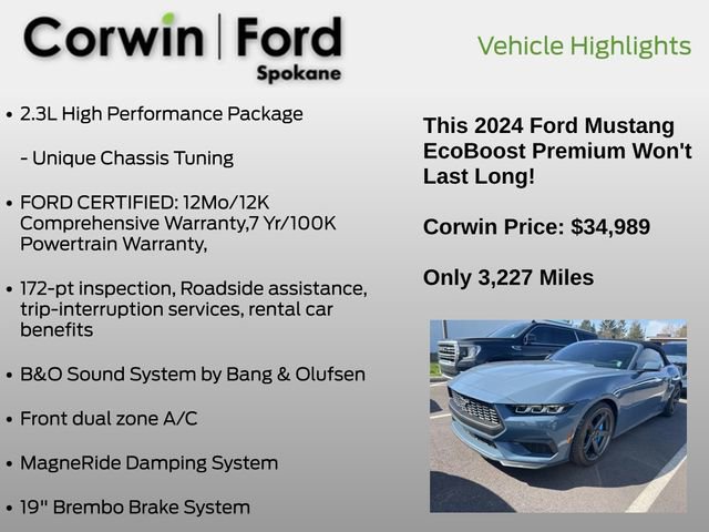 Used 2024 Ford Mustang Premium w/ 2.3L High Performance Package image 15