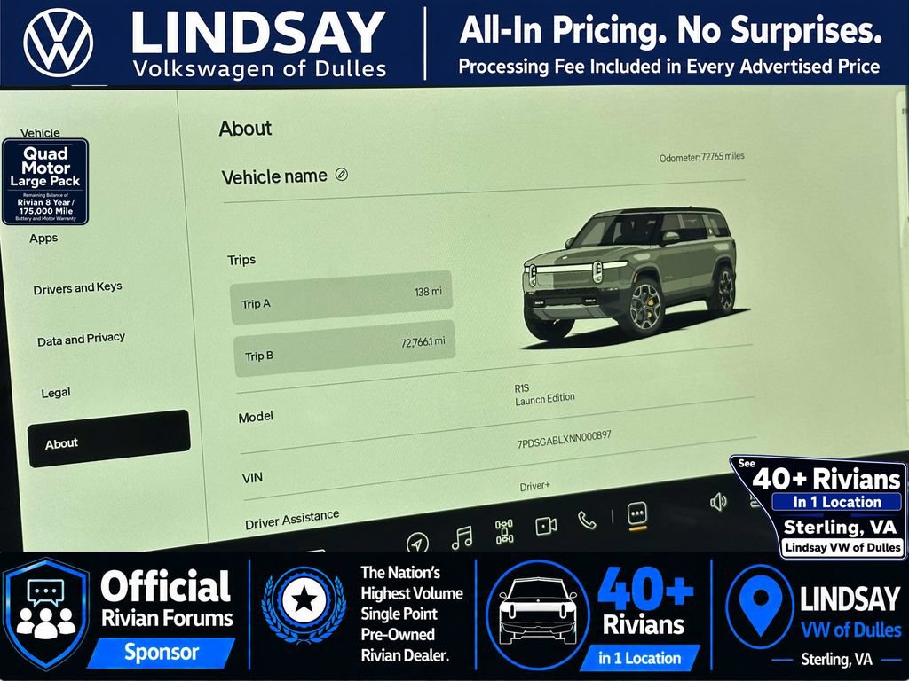 Used 2022 Rivian R1S Launch Edition AWD/4WD image 27