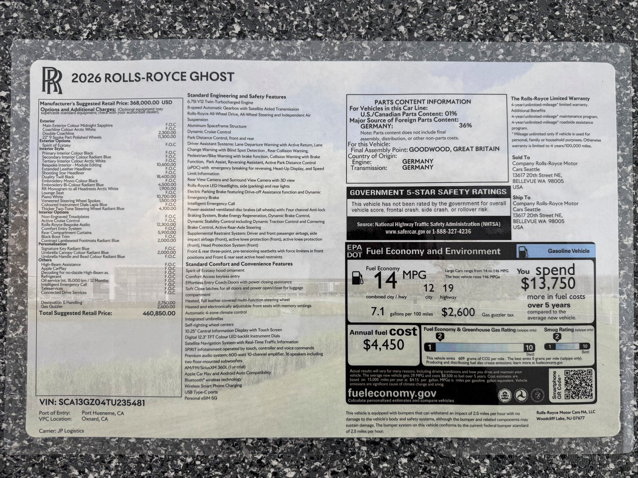 New 2026 Rolls-Royce Ghost AWD/4WD image 49