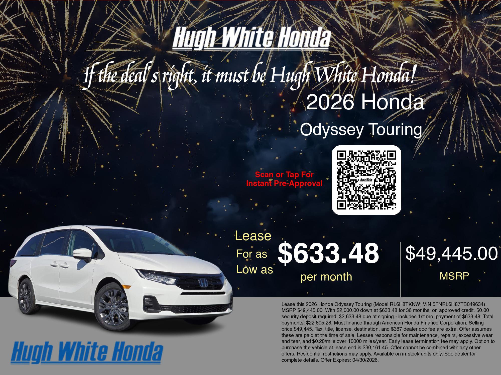 New 2026 Honda Odyssey Touring image 3