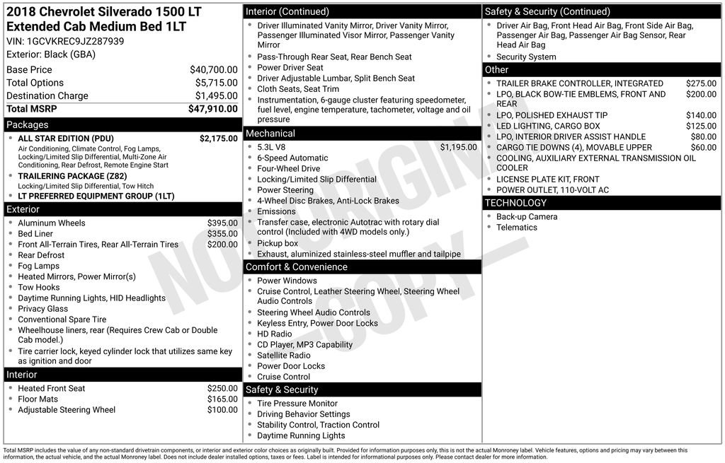 Used 2018 Chevrolet Silverado 1500 LT w/ All Star Edition image 3