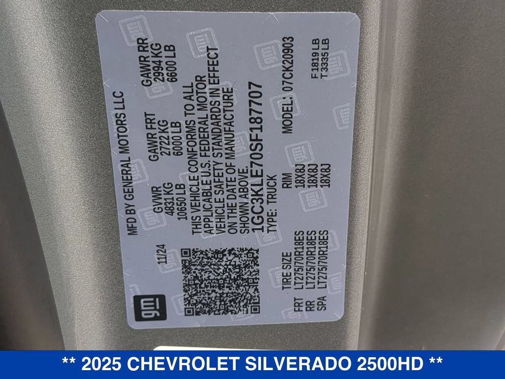 Used 2025 Chevrolet Silverado 2500 W/T w/ WT Convenience Package AWD/4WD image 21