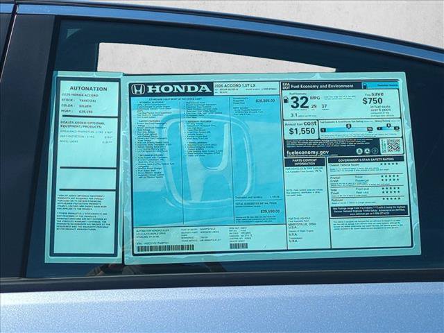 New 2026 Honda Accord LX image 17