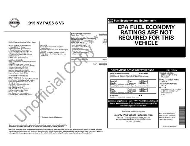 Used 2015 Nissan NV 3500 S w/ Power Basic Package image 8