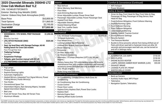 Used 2025 Chevrolet Silverado 3500 LTZ AWD/4WD image 53