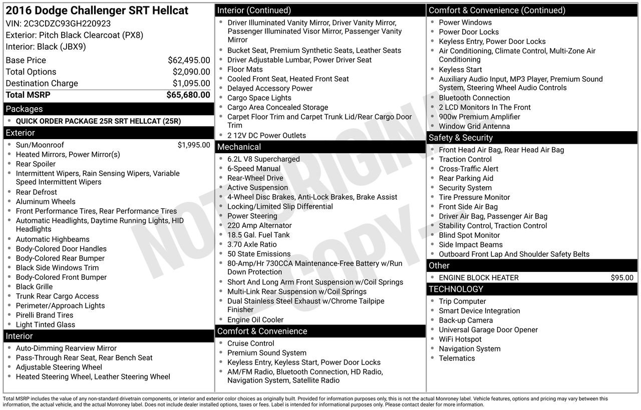 Used 2016 Dodge Challenger SRT Hellcat image 36