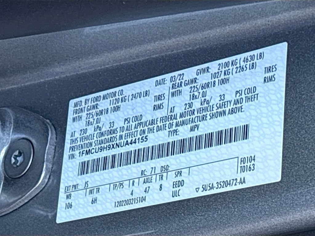 Used 2022 Ford Escape SEL AWD/4WD image 30
