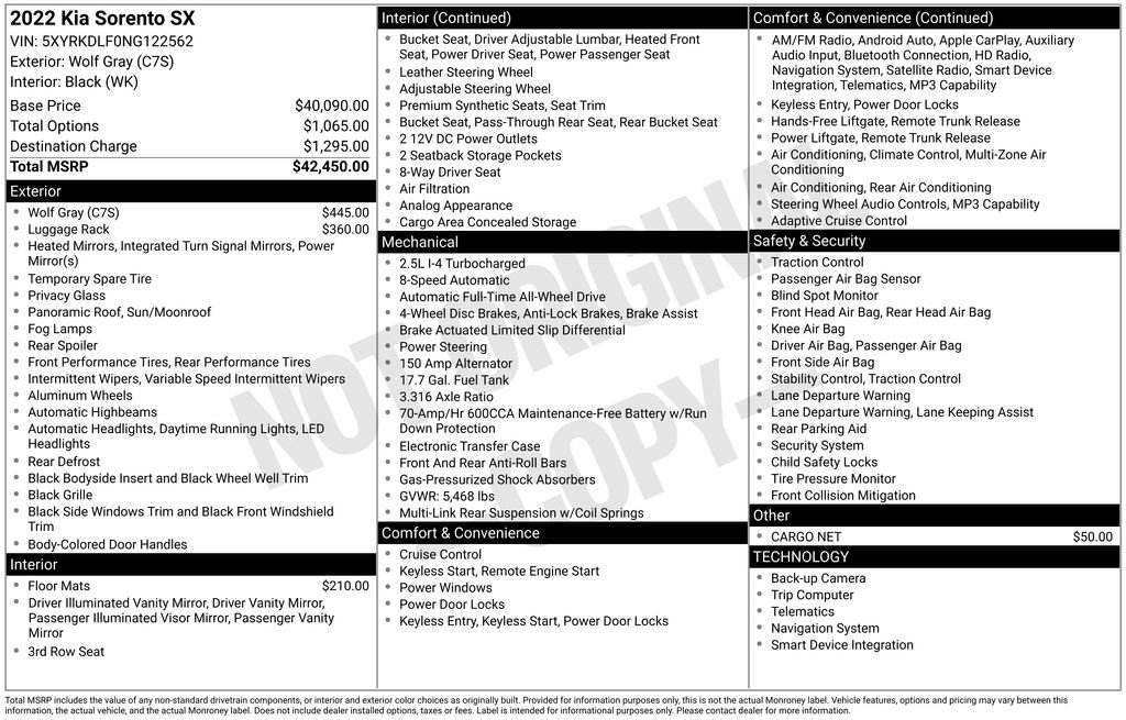 Used 2022 Kia Sorento SX image 6