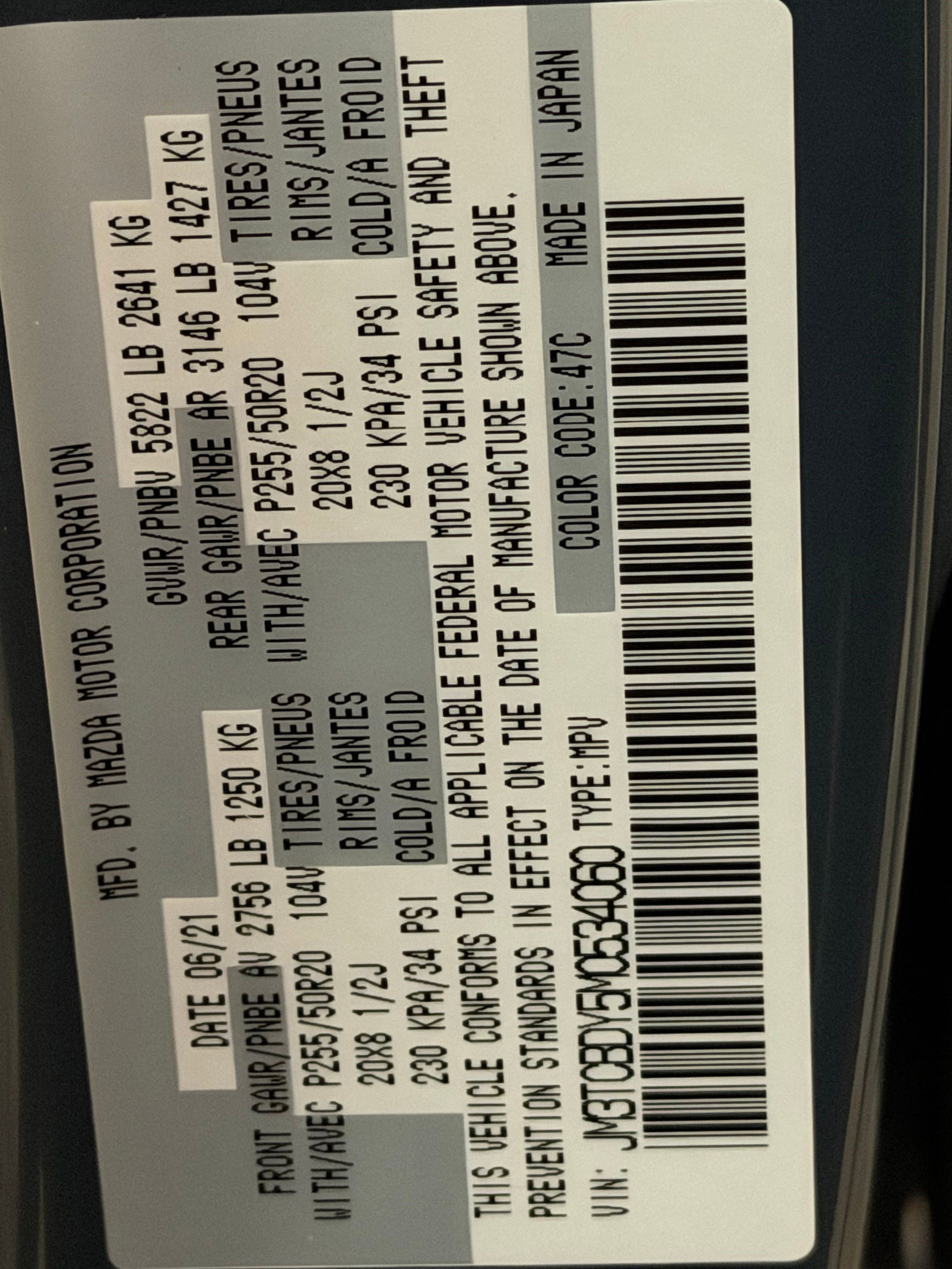 Used 2021 MAZDA CX-9 Carbon Edition image 21