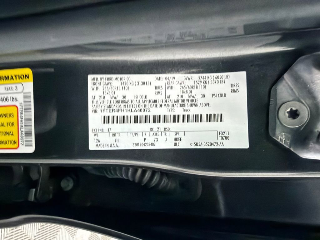 Used 2019 Ford Ranger XLT w/ Equipment Group 302A Luxury image 31