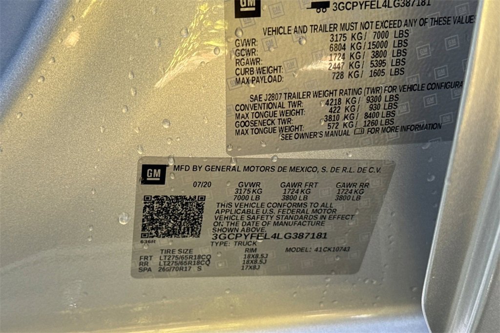 Certified 2020 Chevrolet Silverado 1500 LT Trail Boss image 32