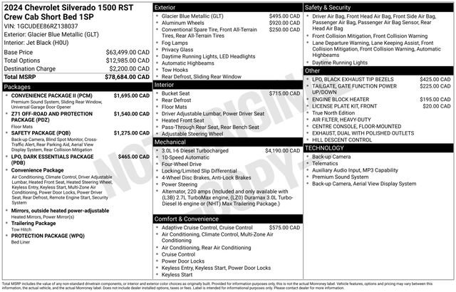 Used 2024 Chevrolet Silverado 1500 RST w/ Convenience Package II AWD/4WD image 21