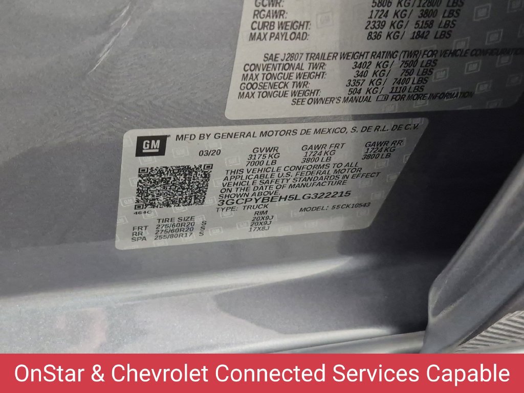 Certified 2020 Chevrolet Silverado 1500 Custom w/ Custom Value Package AWD/4WD image 38