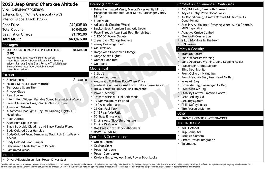 Certified 2023 Jeep Grand Cherokee Altitude image 45