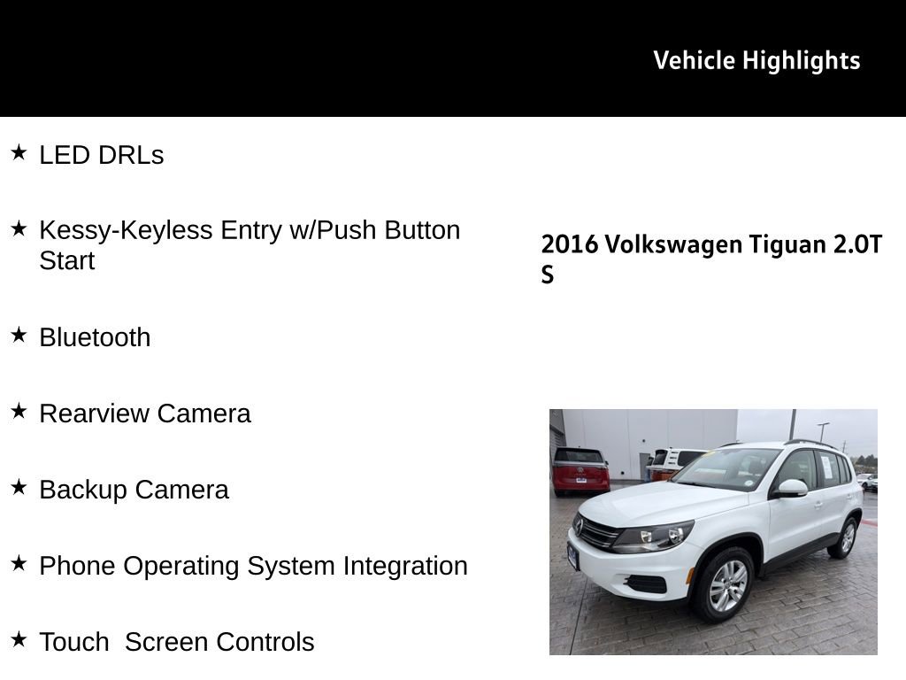Used 2016 Volkswagen Tiguan S AWD/4WD image 26