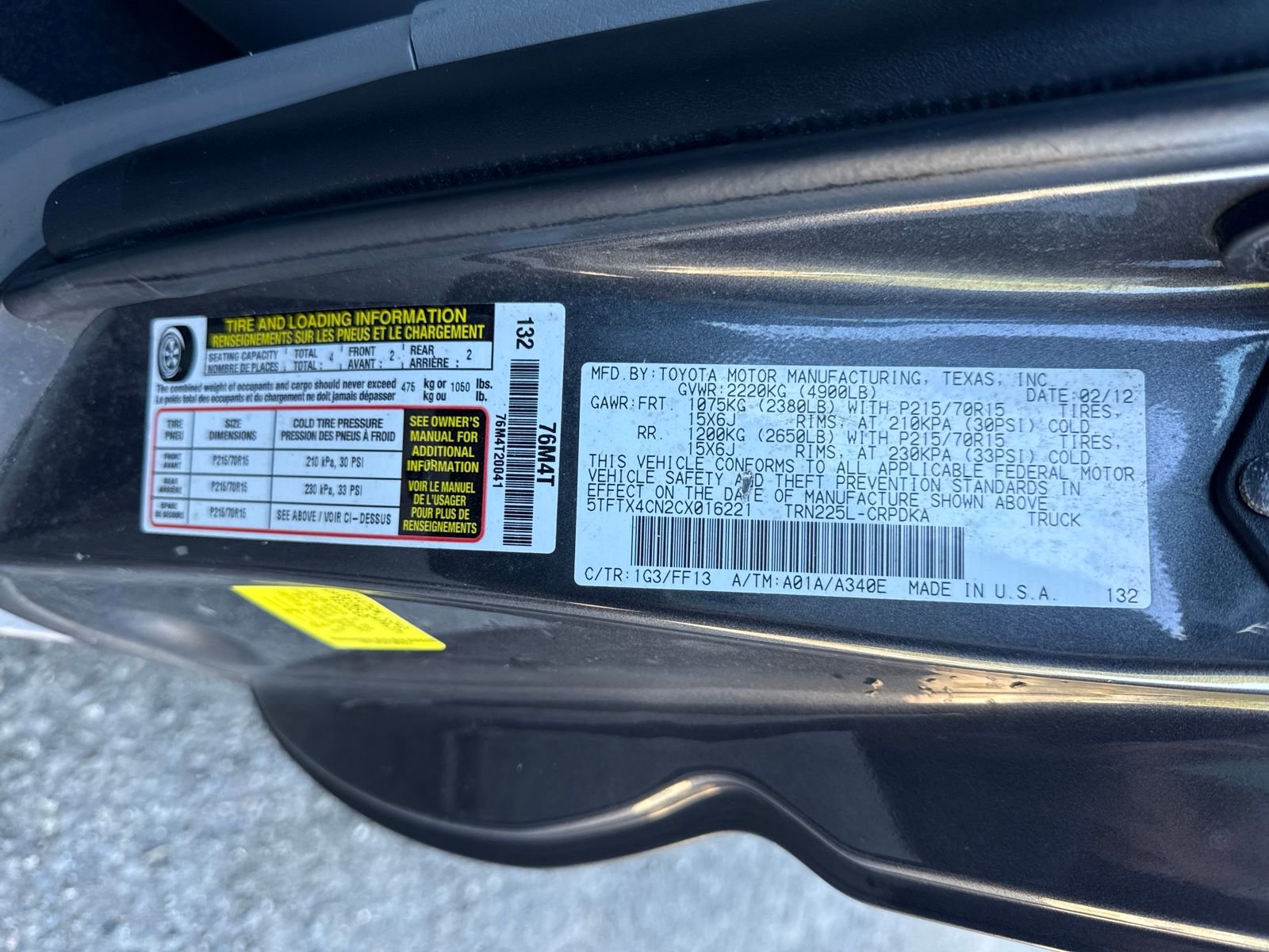 Used 2012 Toyota Tacoma 2WD Access Cab image 30
