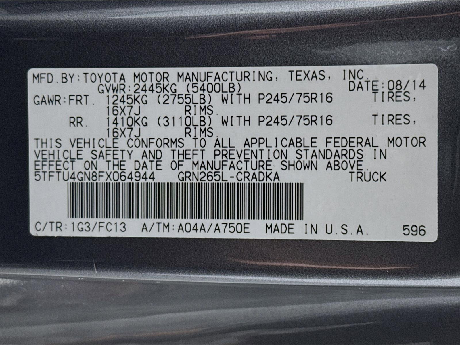 Used 2015 Toyota Tacoma PreRunner w/ SR5 Package image 25