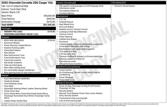 Used 2002 Chevrolet Corvette Z06 w/ Memory Pkg RWD image 6